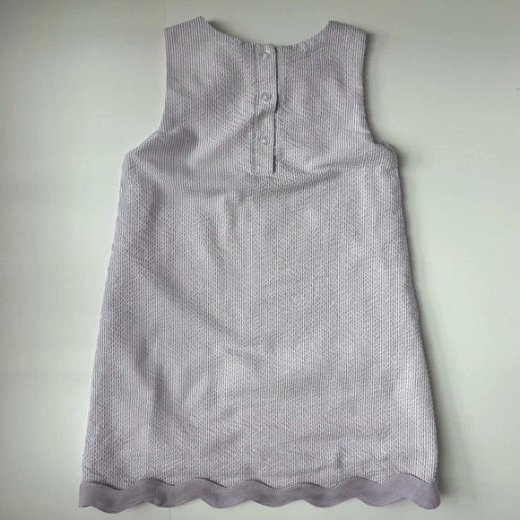 Stitchy Fish Rebecca Ric Rac Purple Seersucker Dress Girls Size 6 - Picture 5 of 5